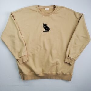 (Minor Flaws See Photos) OVO Mini OG Crewneck Sweater Women’s S Sand Owl Logo